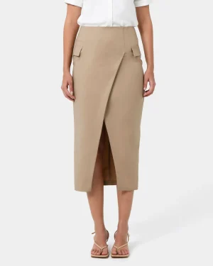 Forcast Abby Asymmetric Tailored Skirt* Midi & Maxi Skirts|Work Skirts