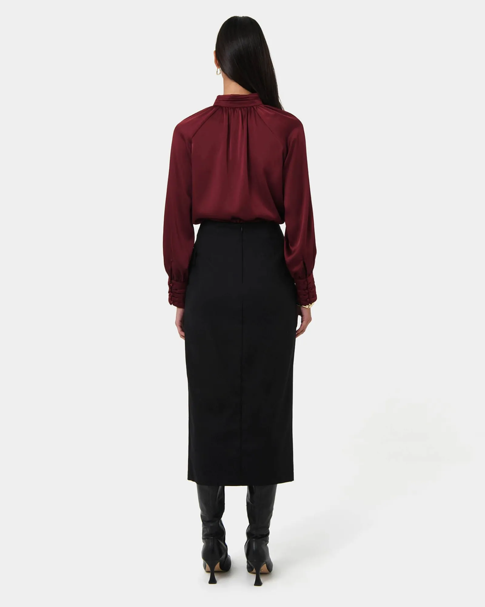 Forcast Abby Asymmetric Tailored Skirt* Midi & Maxi Skirts|Work Skirts