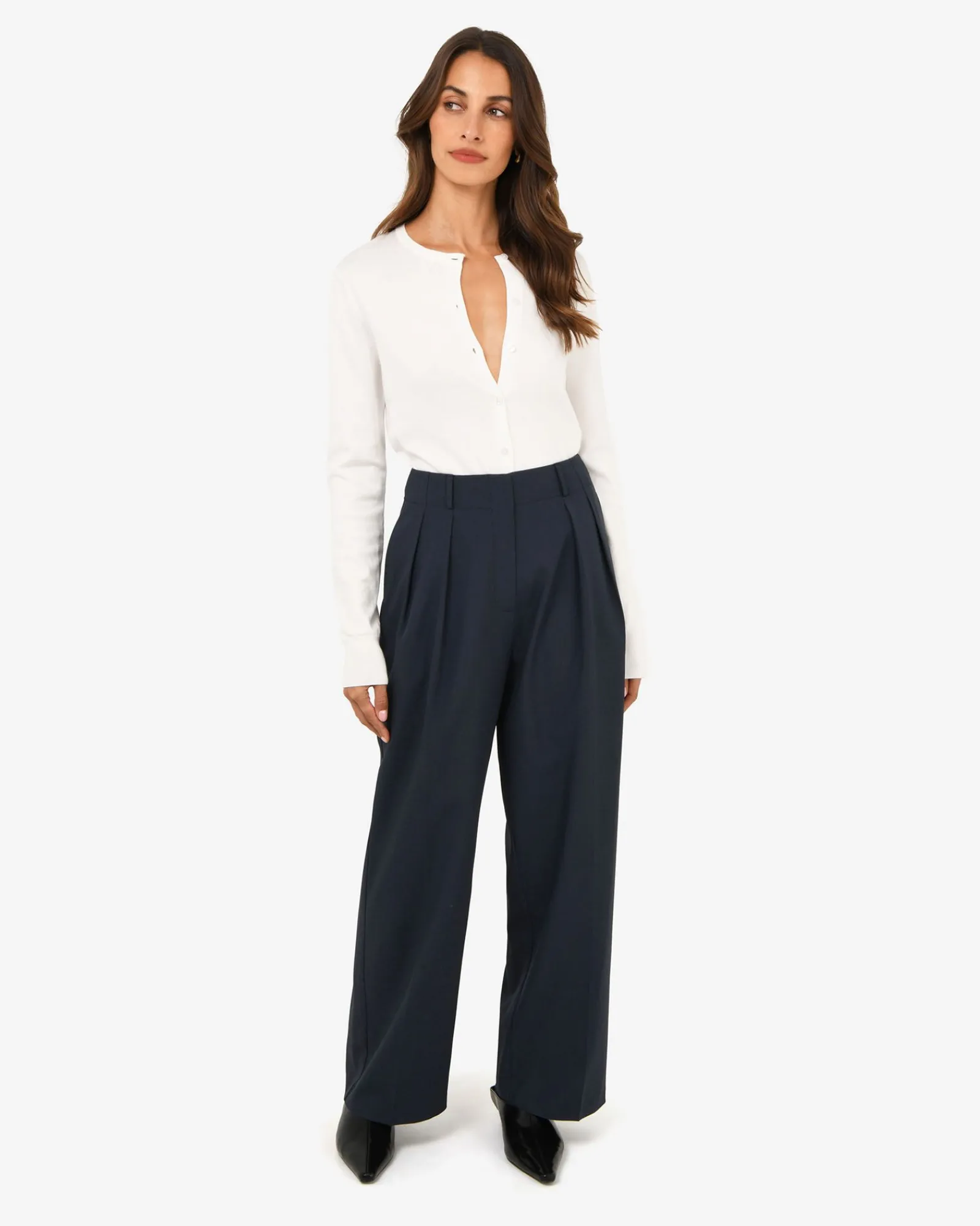 Forcast Abel Adjustable Waist Pants* High-Waisted Pants|Straight Leg Pants