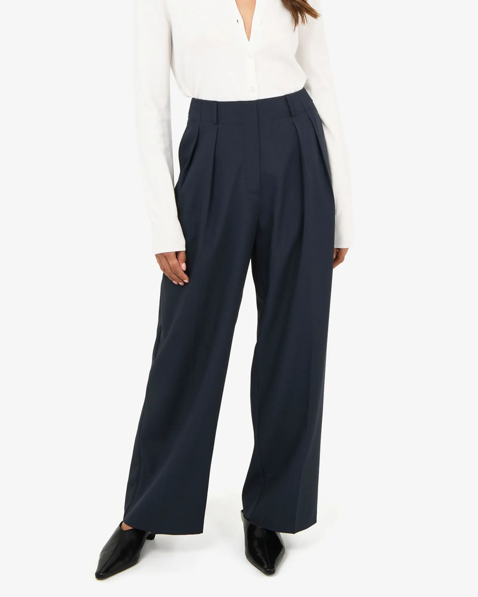 Forcast Abel Adjustable Waist Pants* High-Waisted Pants|Straight Leg Pants