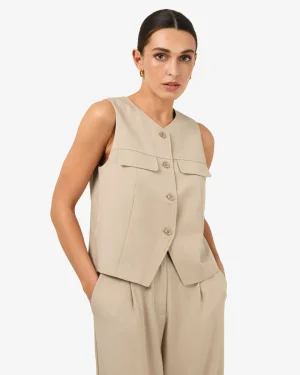 Forcast Abel Relaxed Pocket Vest* Work Tops|Vests & Waistcoats