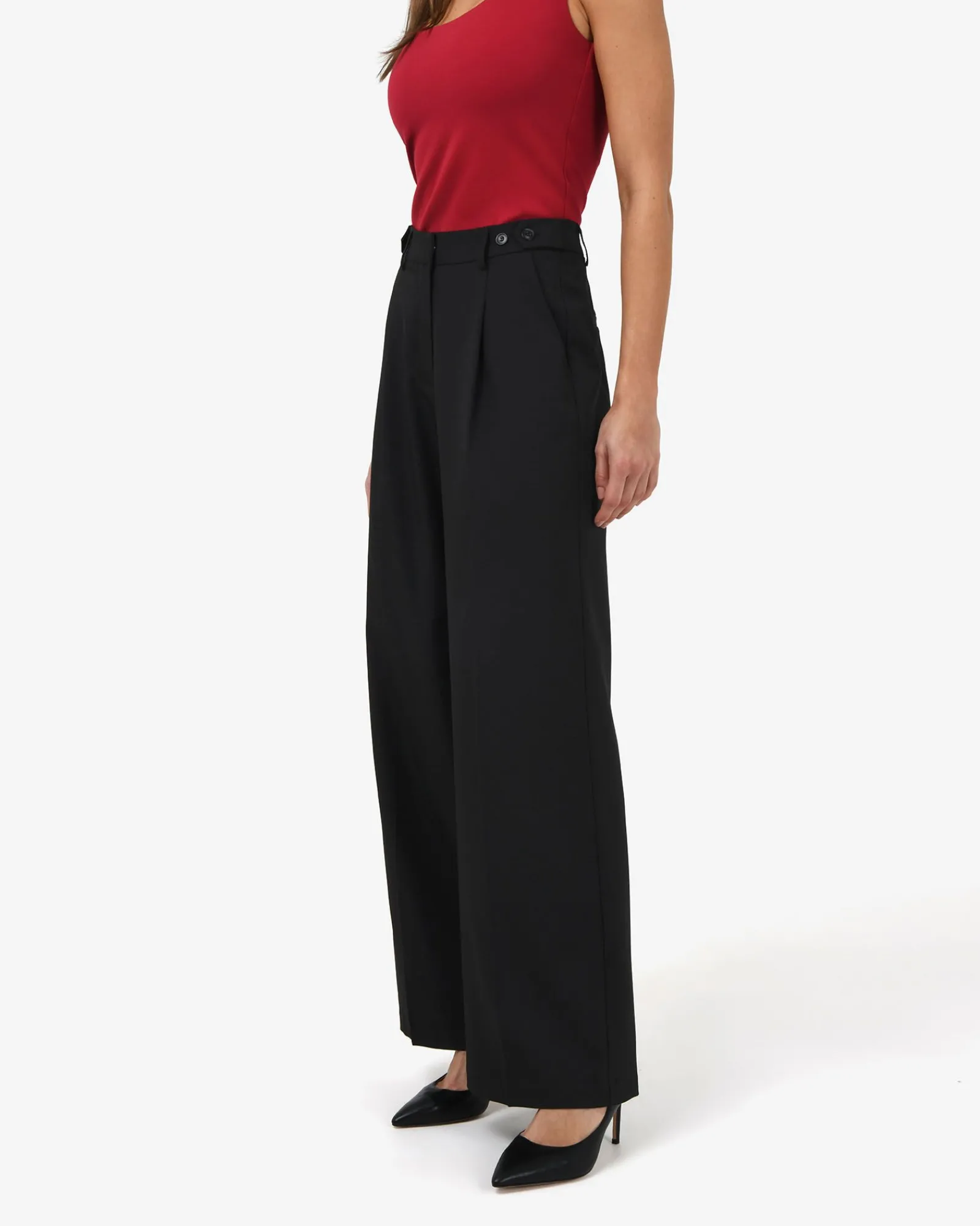 Forcast Abel Straight Leg Pants* High-Waisted Pants|Straight Leg Pants