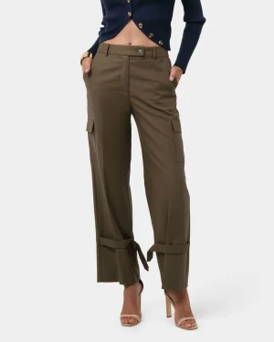 Forcast Abigail Cargo Relaxed Pants* High-Waisted Pants|Straight Leg Pants