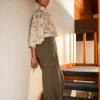Forcast Abigail Cargo Relaxed Pants* High-Waisted Pants|Straight Leg Pants