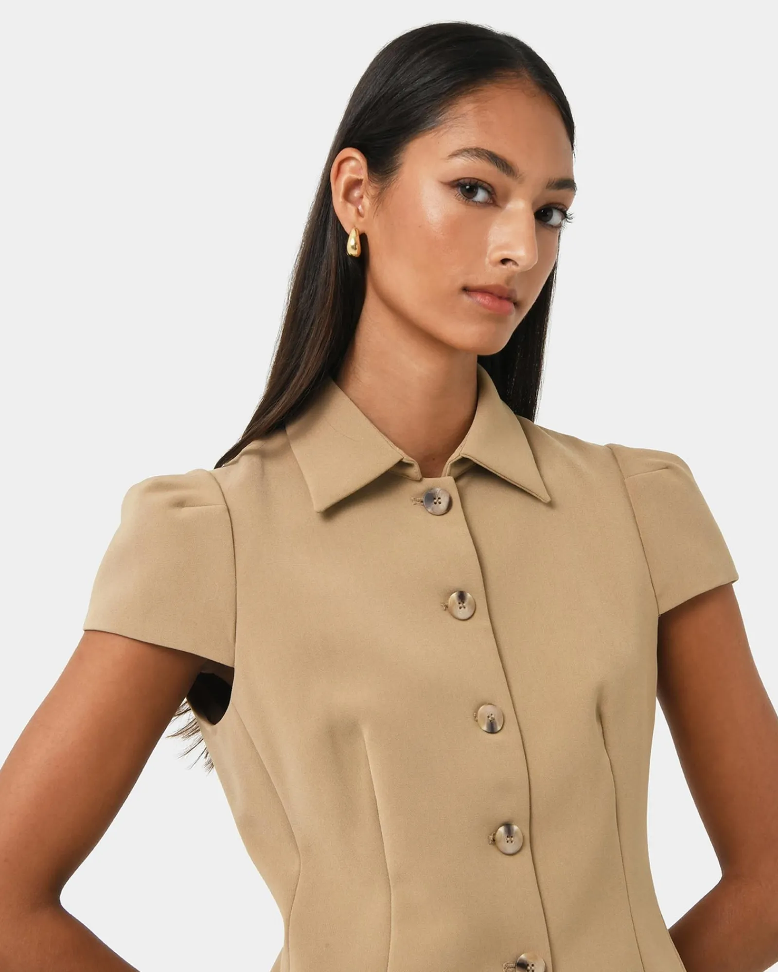 Forcast Ace Button Down Jacket* T-Shirts & Tops|Work Tops