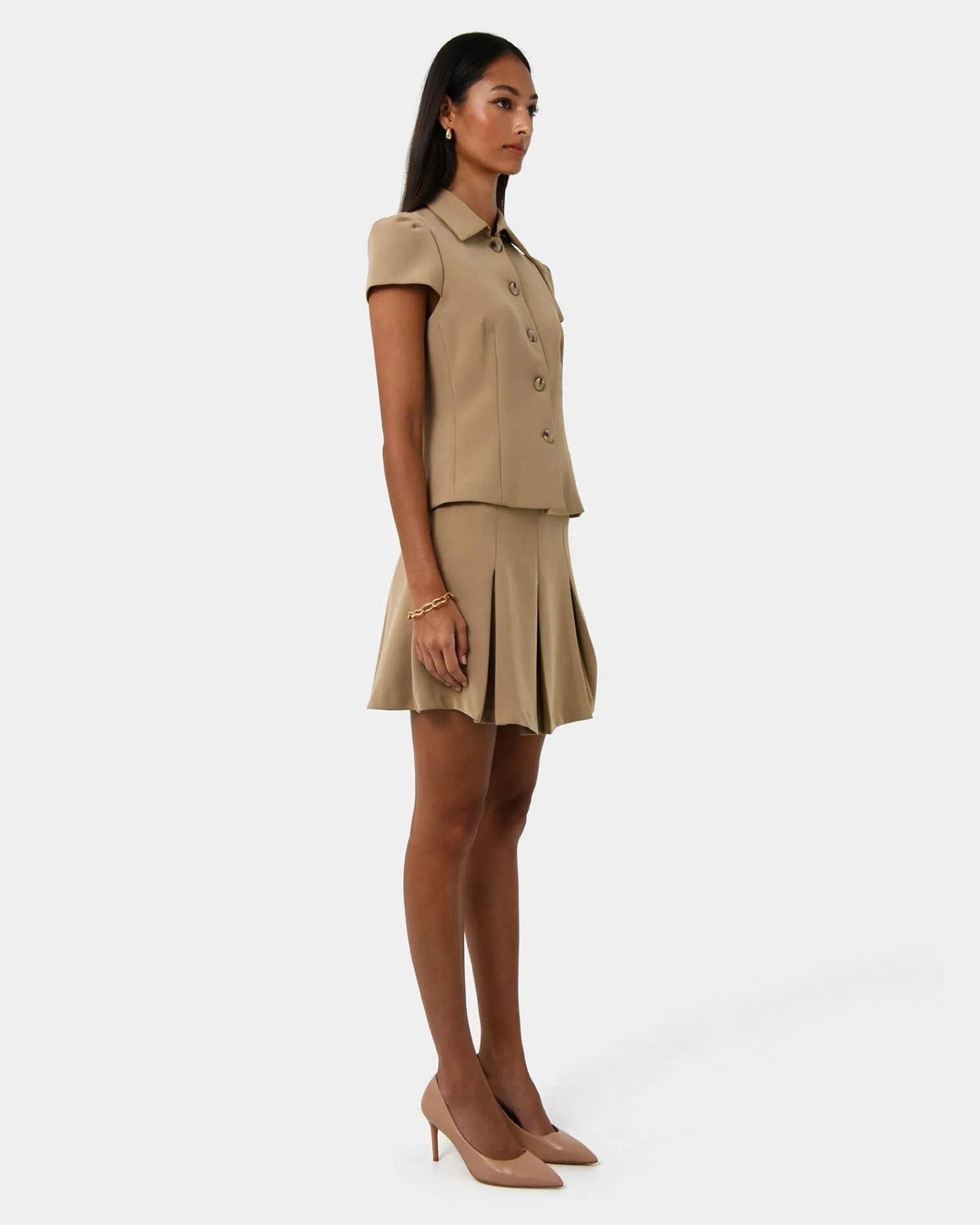 Forcast Ace Pleated Skirt* Mini Skirts|Work Skirts