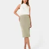Forcast Ace Side Button Skirt* Midi & Maxi Skirts|Work Skirts