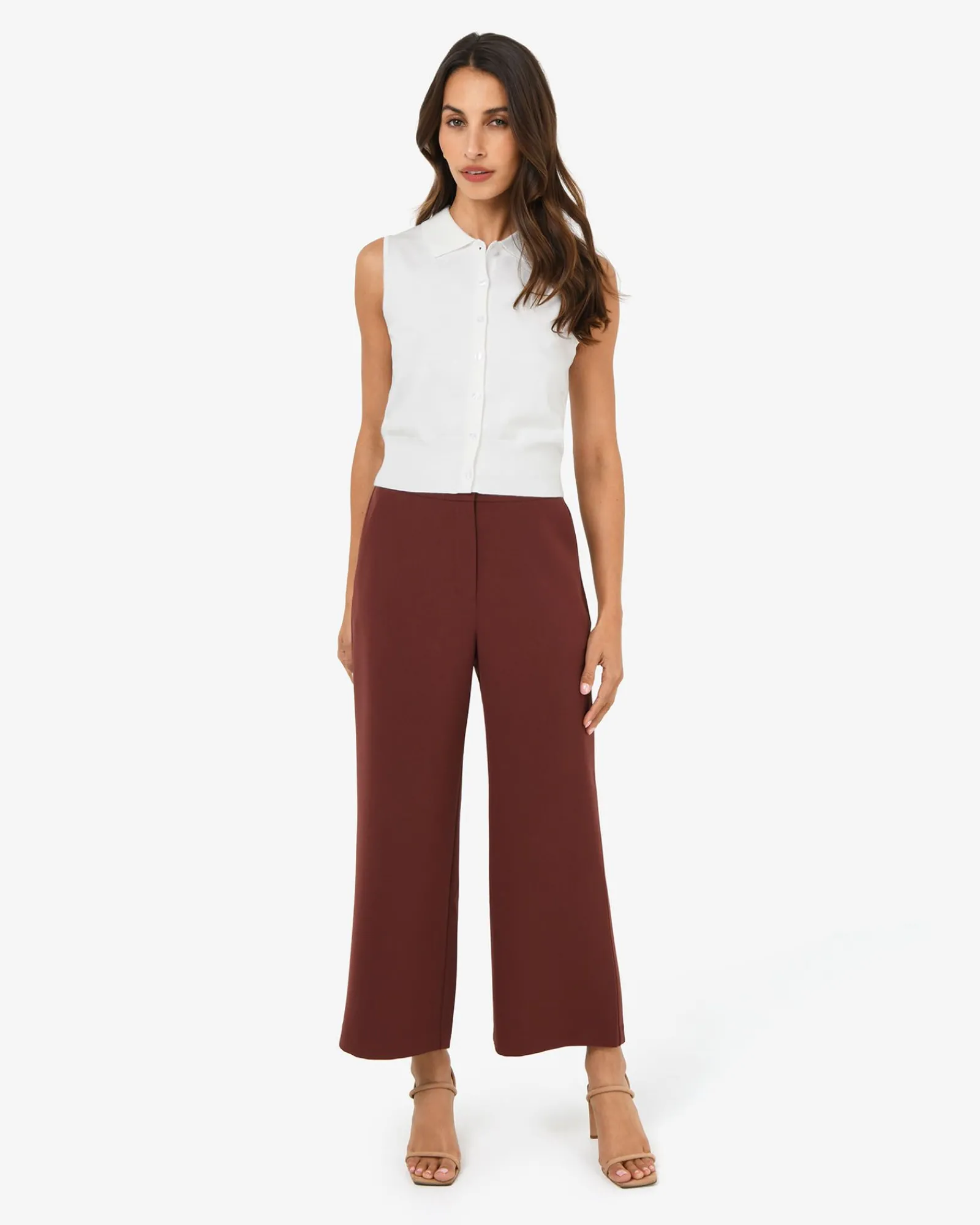 Forcast Ace Wide Leg Culotte* Cropped Pants|High-Waisted Pants