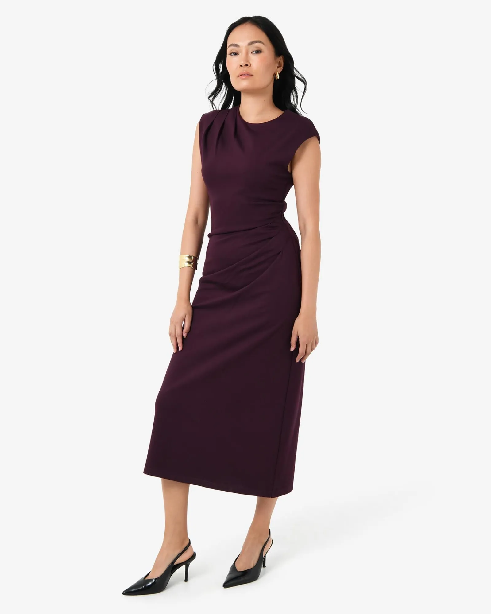 Forcast Adele Pleated Midi Dress* Midi Dresses|Midi Dresses