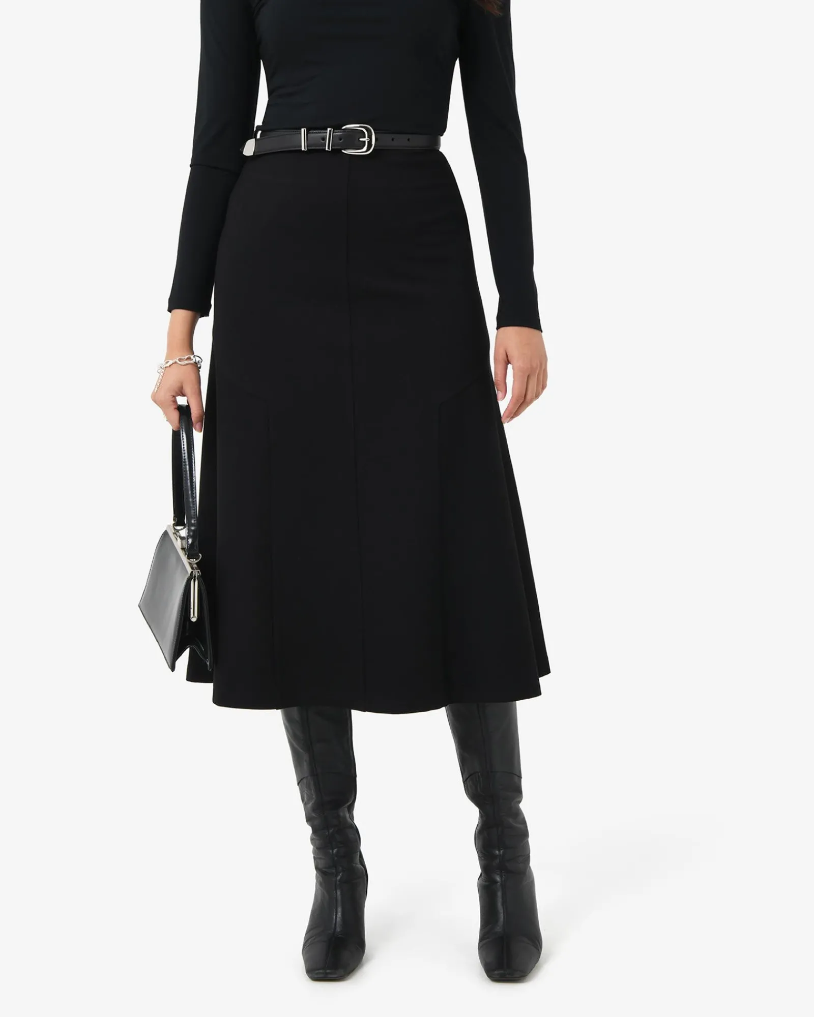 Forcast Adele Side Panel Midi Skirt* Midi & Maxi Skirts|Work Skirts