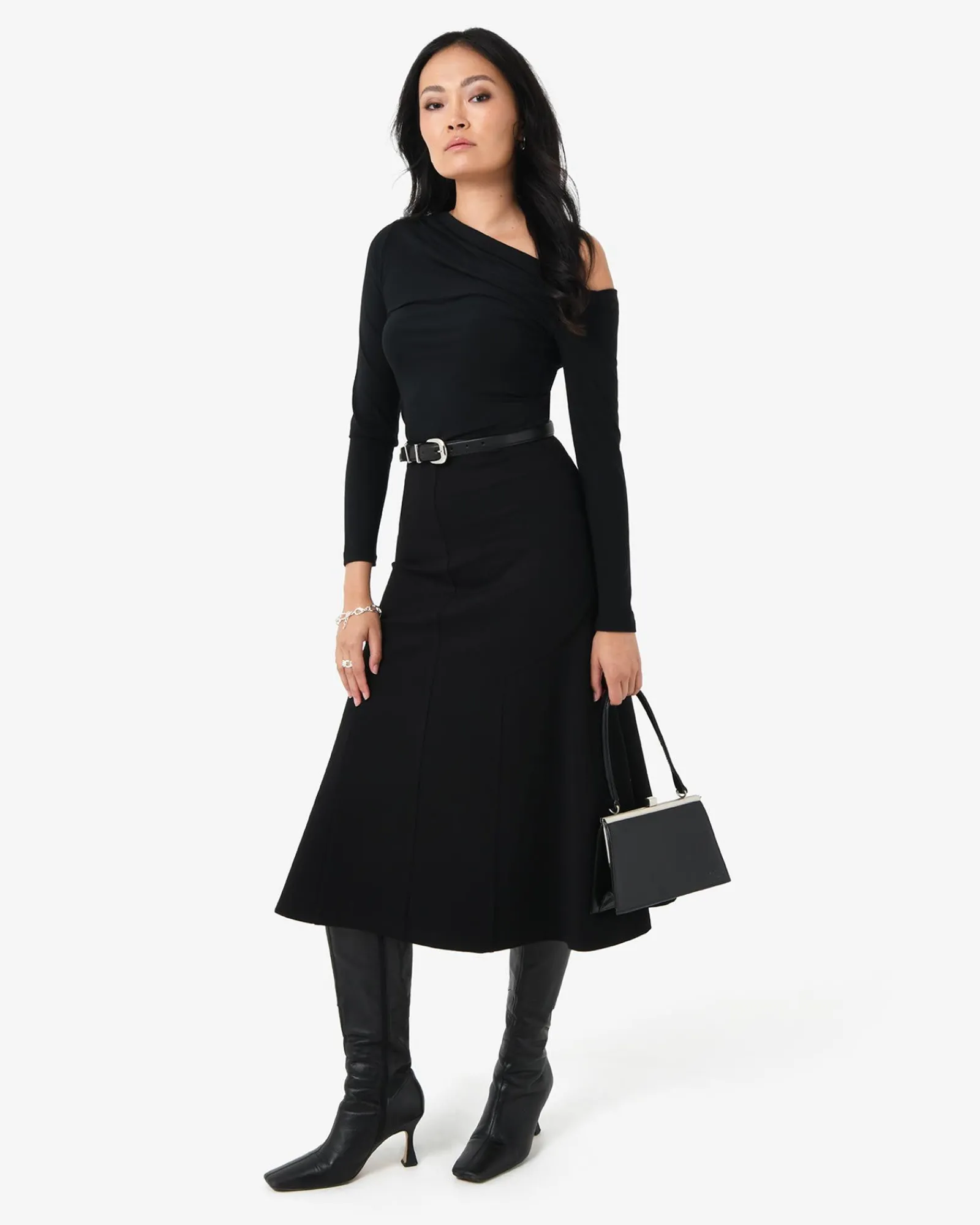 Forcast Adele Side Panel Midi Skirt* Midi & Maxi Skirts|Work Skirts