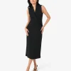 Forcast Alaia Twisted Lapel Midi Dress* Midi Dresses|Midi Dresses