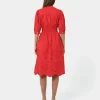 Forcast Ali Embroidered Dress* Conscious|Midi Dresses