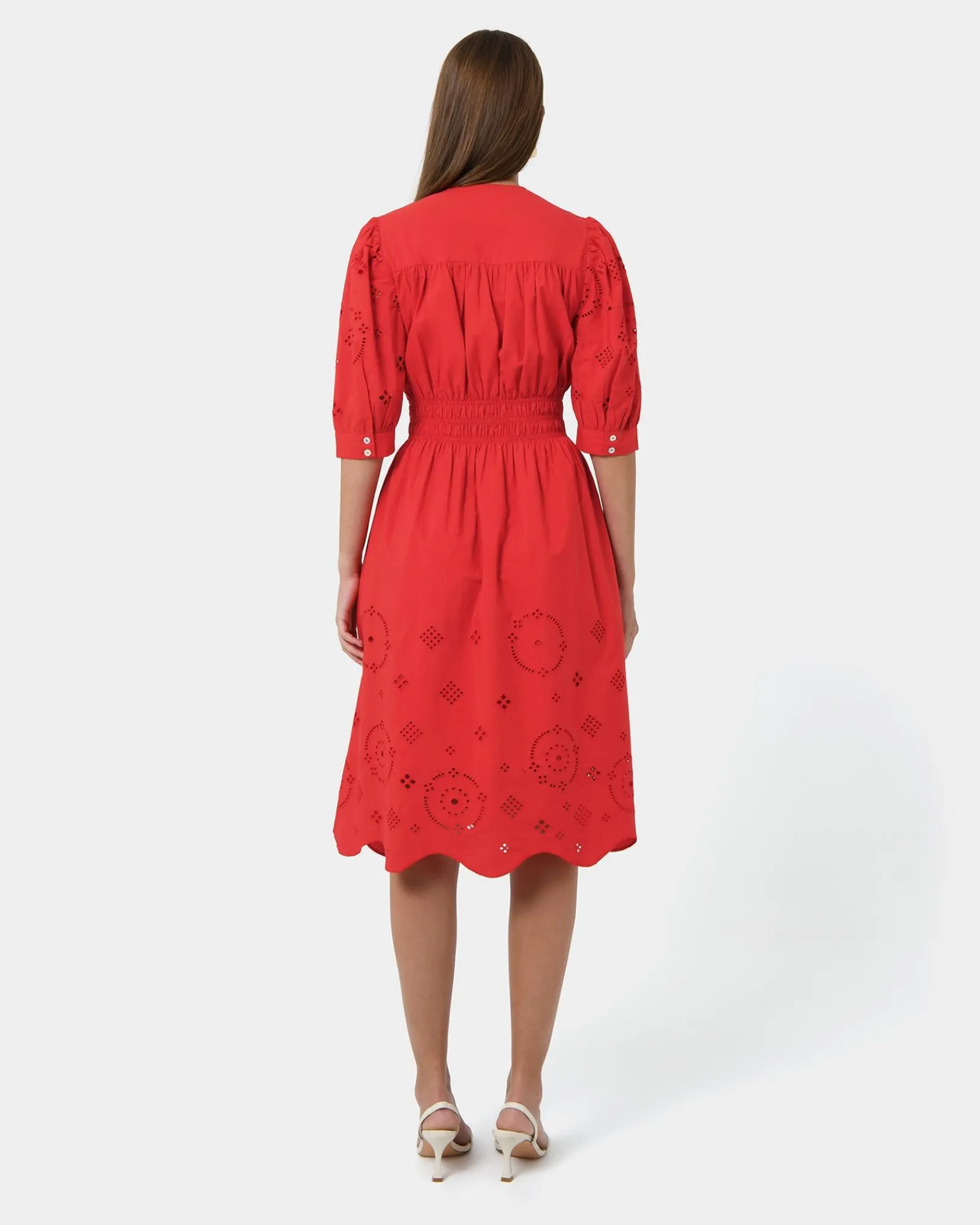 Forcast Ali Embroidered Dress* Conscious|Midi Dresses