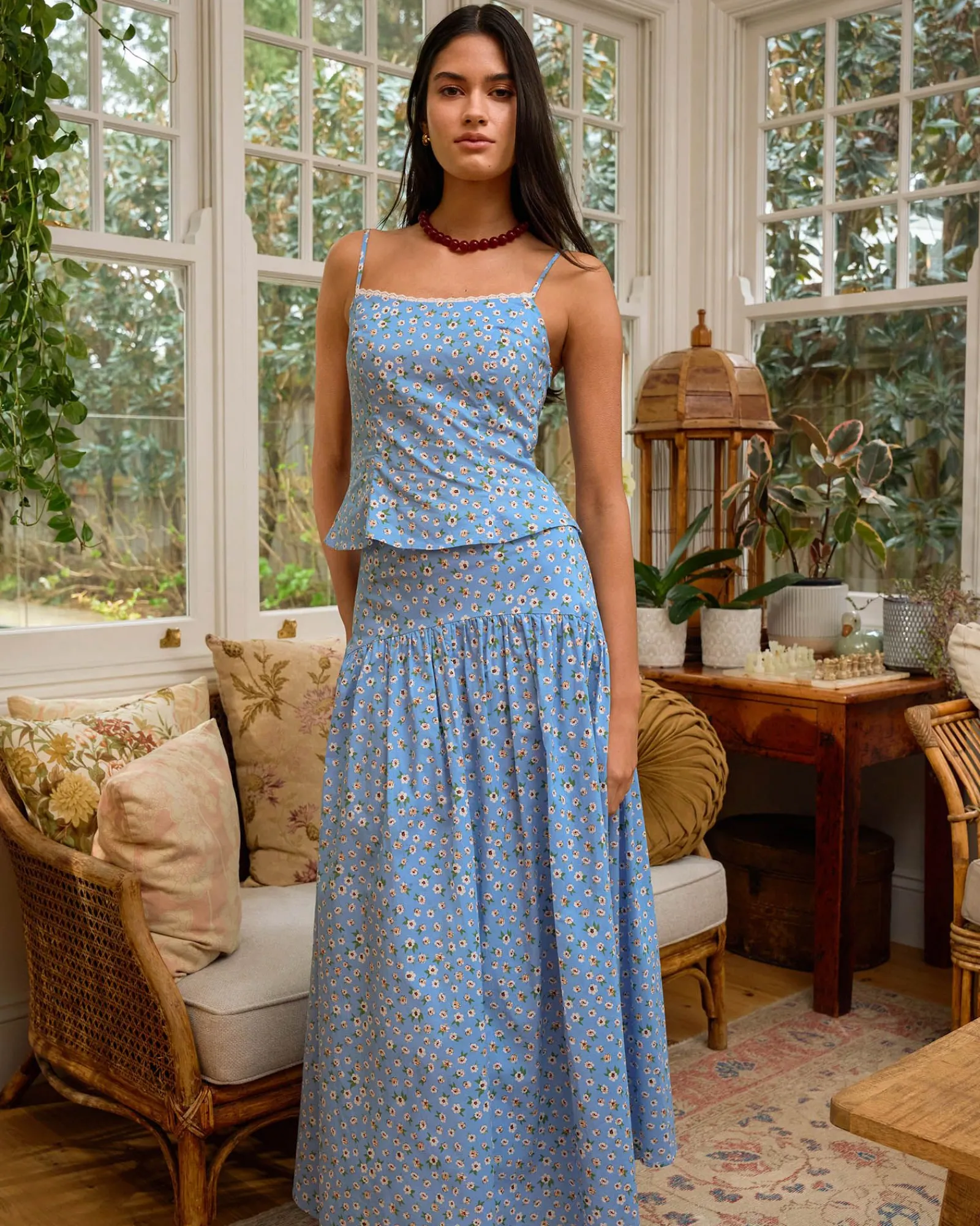 Forcast Alisa Gathered Full Skirt* Conscious|Midi & Maxi Skirts