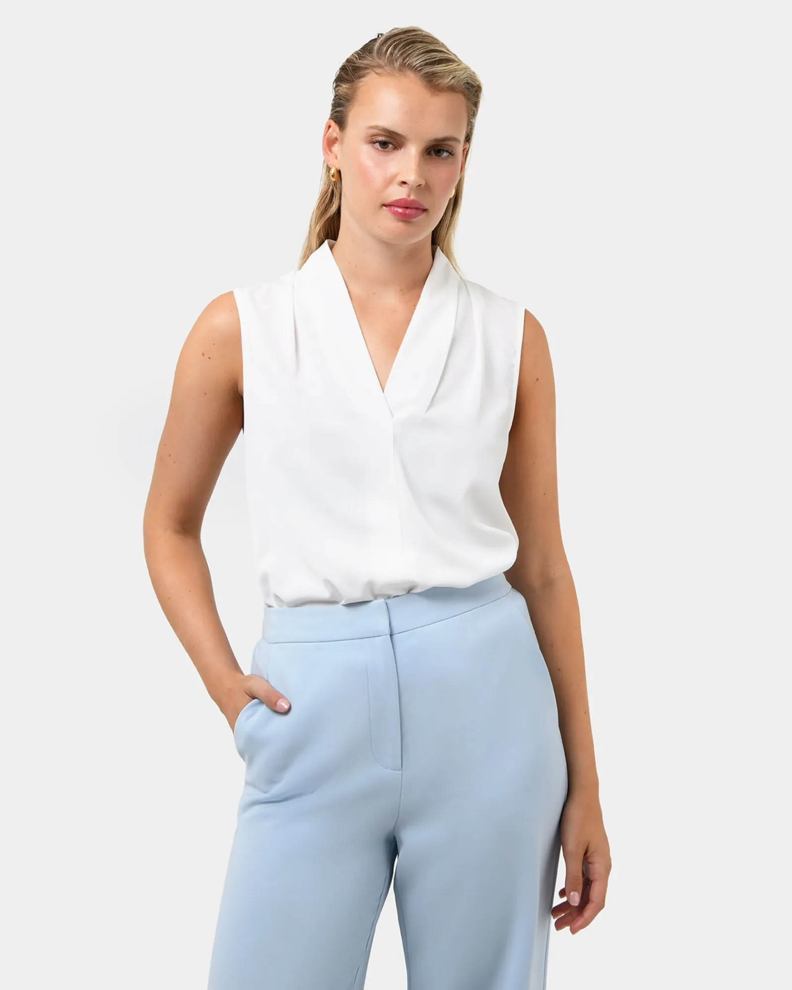 Forcast Alivia 2 V-neck Top* T-Shirts & Tops|Work Tops