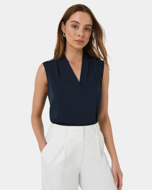 Forcast Alivia 2 V-neck Top* T-Shirts & Tops|Work Tops