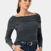 Forcast Ally Off Shoulder Knit* T-Shirts & Tops|Long Sleeve Tops