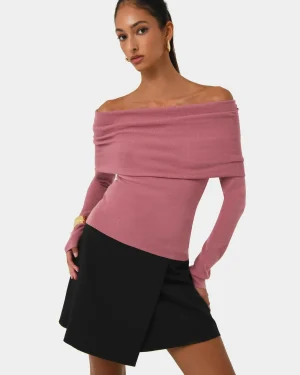 Forcast Ally Off Shoulder Knit* T-Shirts & Tops|Long Sleeve Tops