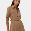 Forcast Amera Belted Utility Dress* Midi Dresses|Midi Dresses