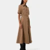Forcast Amera Belted Utility Dress* Midi Dresses|Midi Dresses