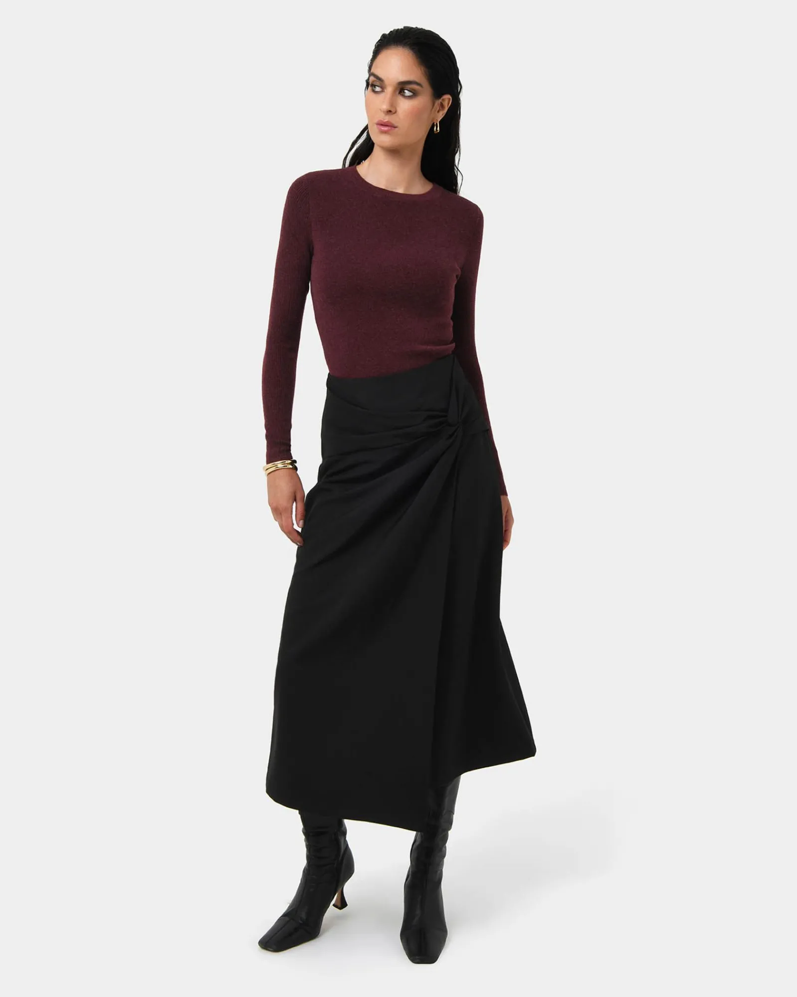 Forcast Amera Twist Midi Skirt* Midi & Maxi Skirts|Work Skirts