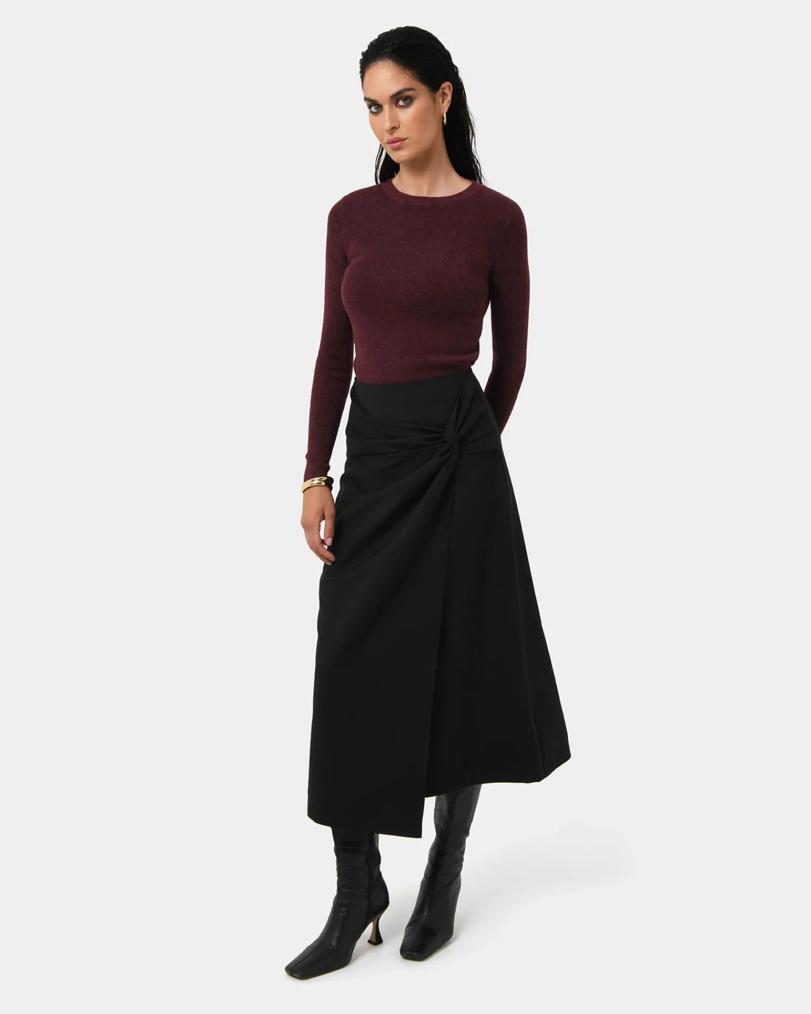 Forcast Amera Twist Midi Skirt* Midi & Maxi Skirts|Work Skirts