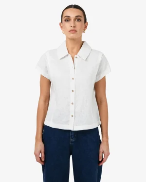 Forcast Ami Linen Collar Shirt* T-Shirts & Tops|Shirts & Blouses