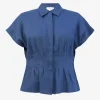 Forcast Ami Linen Pleated Tuck Shirt* T-Shirts & Tops|Shirts & Blouses