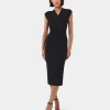 Forcast Ani Cross Over Knit Dress* Midi Dresses|Midi Dresses