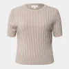 Forcast Anita Short Sleeve Cable Knit* T-Shirts & Tops|Work Tops