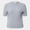 Forcast Anita Short Sleeve Cable Knit* T-Shirts & Tops|Work Tops