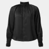 Forcast Anna Pleated Satin Blouse* Long Sleeve Tops|Shirts & Blouses