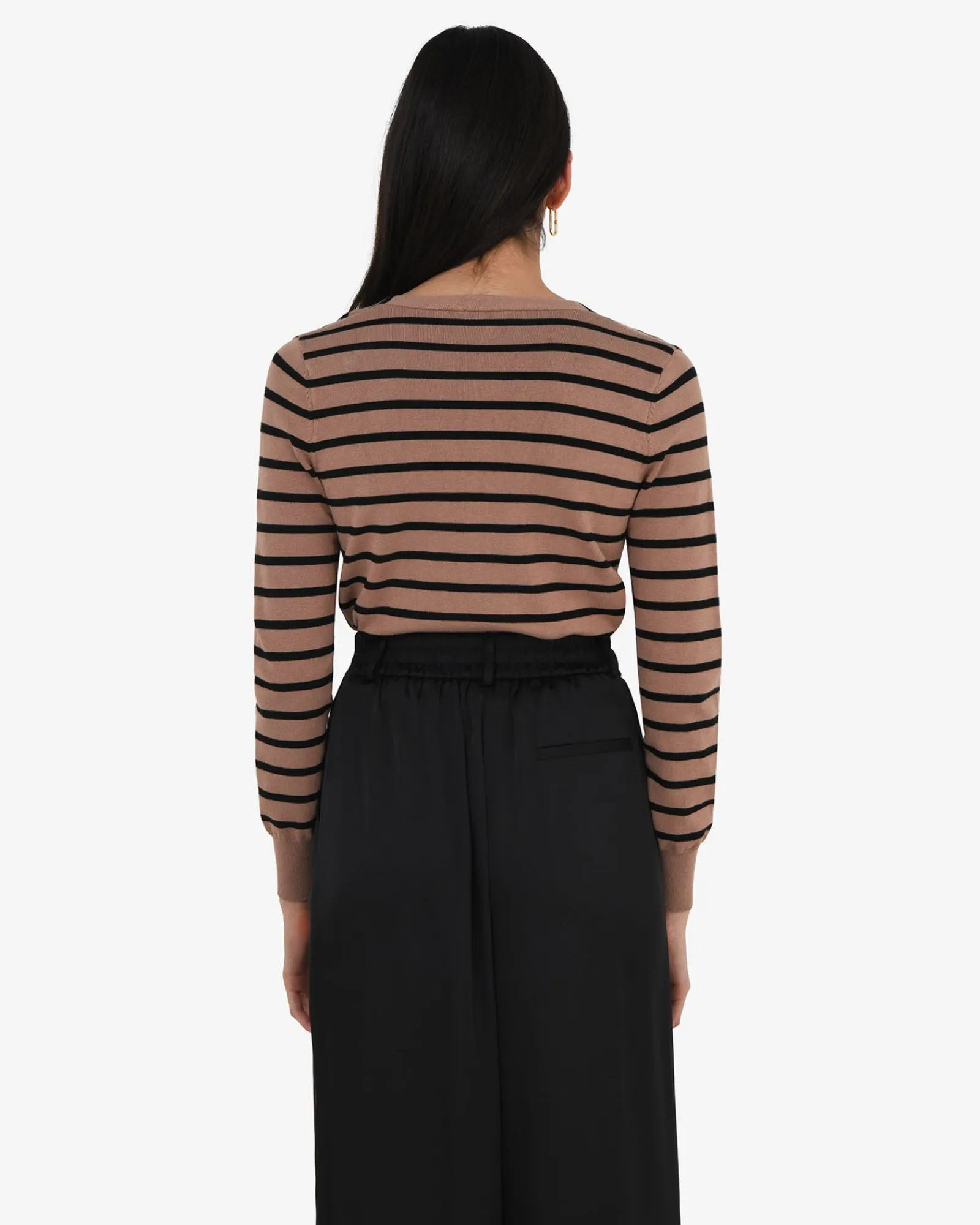 Forcast Arabell V-neck Stripe Cardigan* Long Sleeve Tops|Work Tops