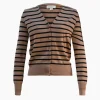 Forcast Arabell V-neck Stripe Cardigan* Long Sleeve Tops|Work Tops