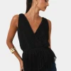 Forcast Arina Pleated Top* T-Shirts & Tops|Work Tops