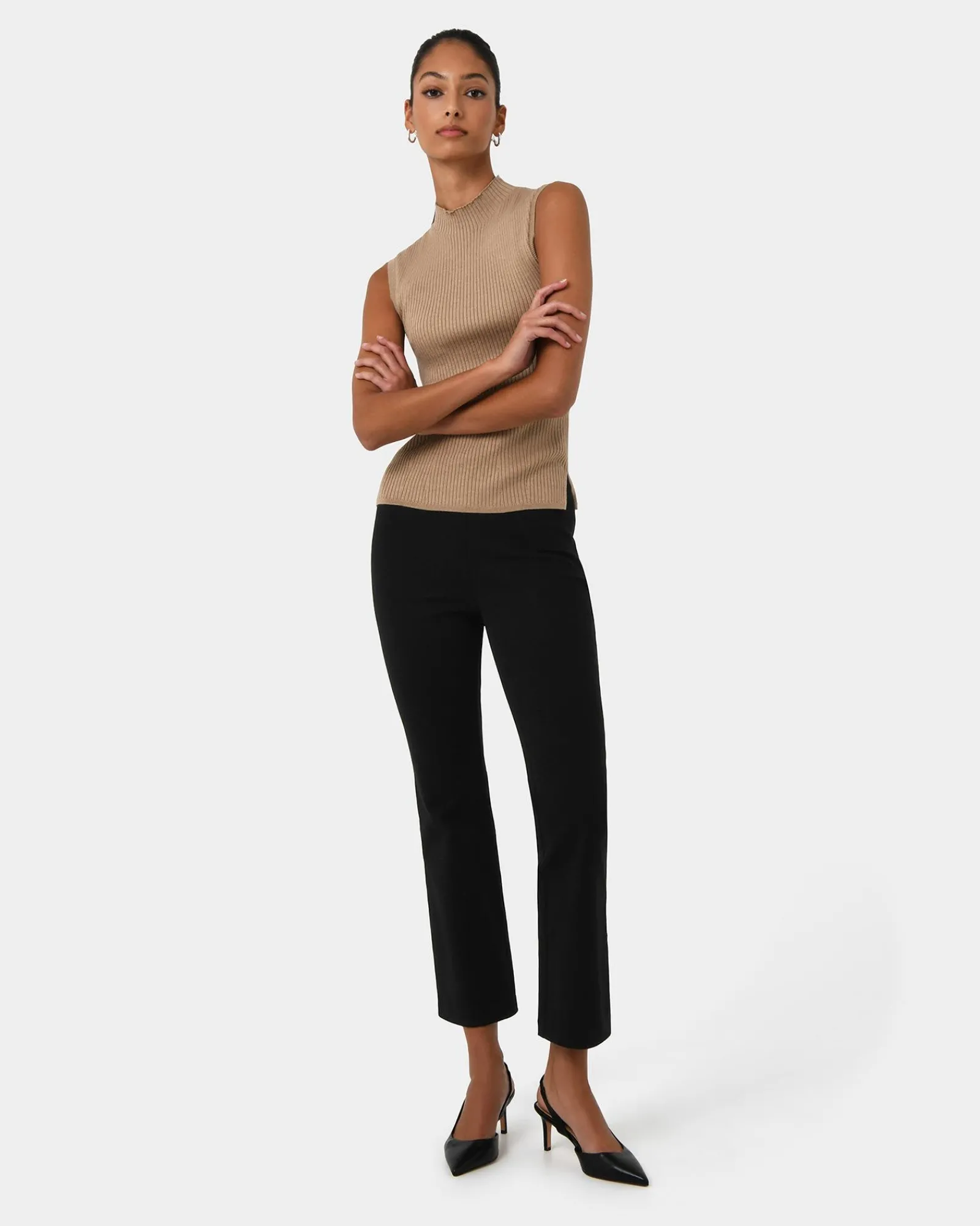 Forcast Astrid Flared Jeans* High-Waisted Pants|Work Pants