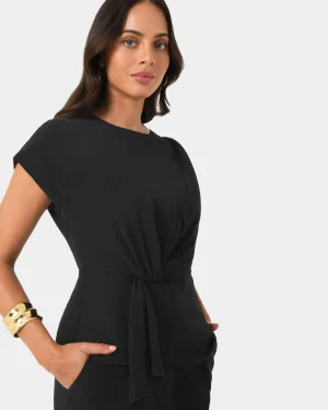 Forcast Athena Draped Top* T-Shirts & Tops|Work Tops