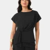 Forcast Athena Draped Top* T-Shirts & Tops|Work Tops