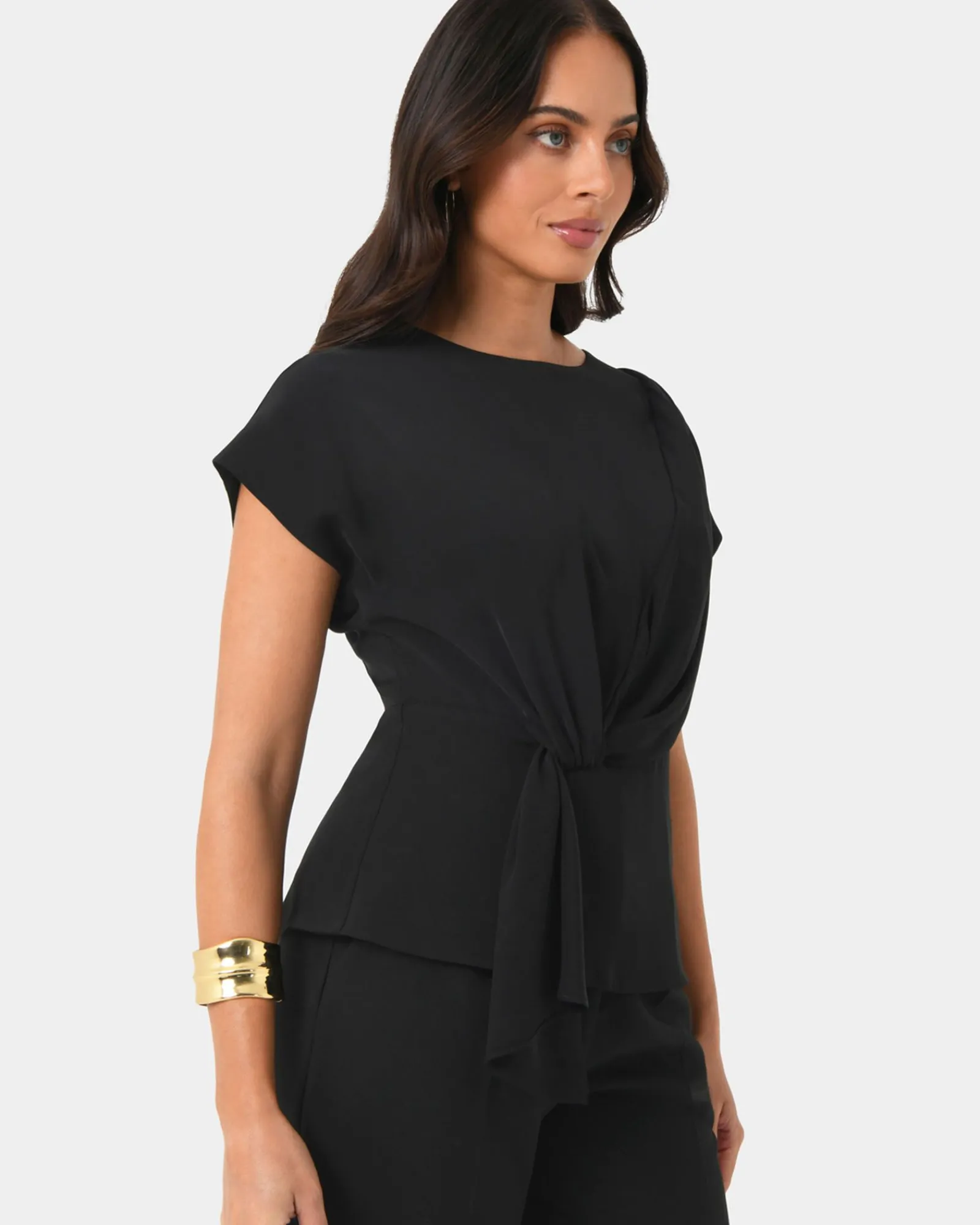 Forcast Athena Draped Top* T-Shirts & Tops|Work Tops