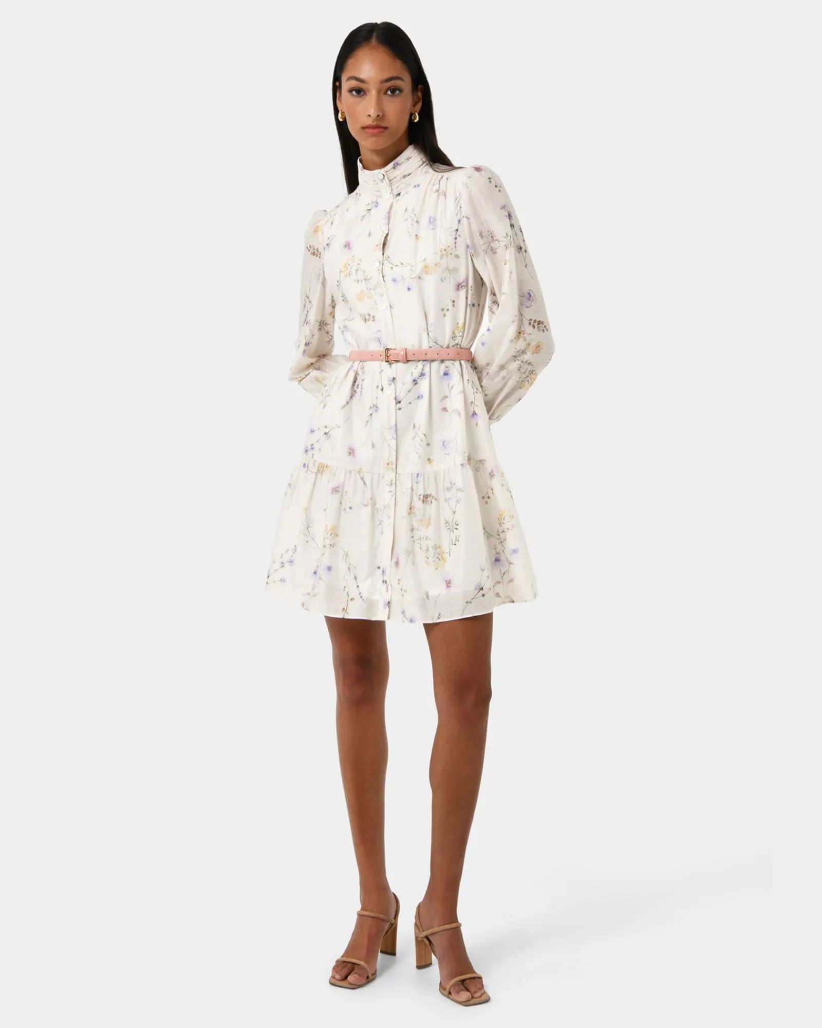 Forcast Aurae Floral Tiered Dress* Mini Dresses|Mini Dresses