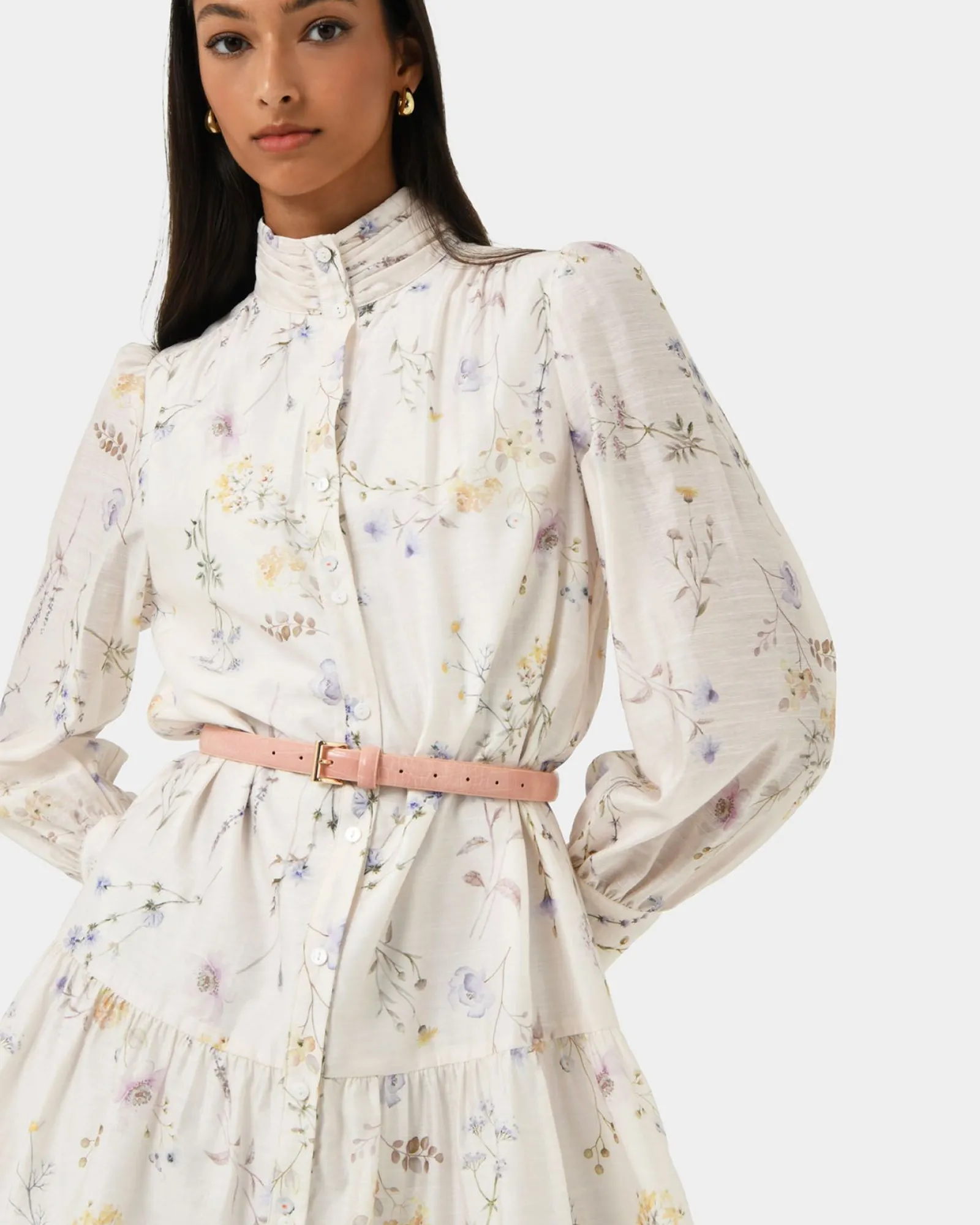 Forcast Aurae Floral Tiered Dress* Mini Dresses|Mini Dresses