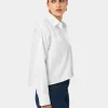 Forcast Baire Pleated Crop Shirt* T-Shirts & Tops|Long Sleeve Tops