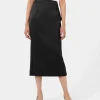 Forcast Bel Tailored Satin Midi Skirt* Midi & Maxi Skirts|Work Skirts