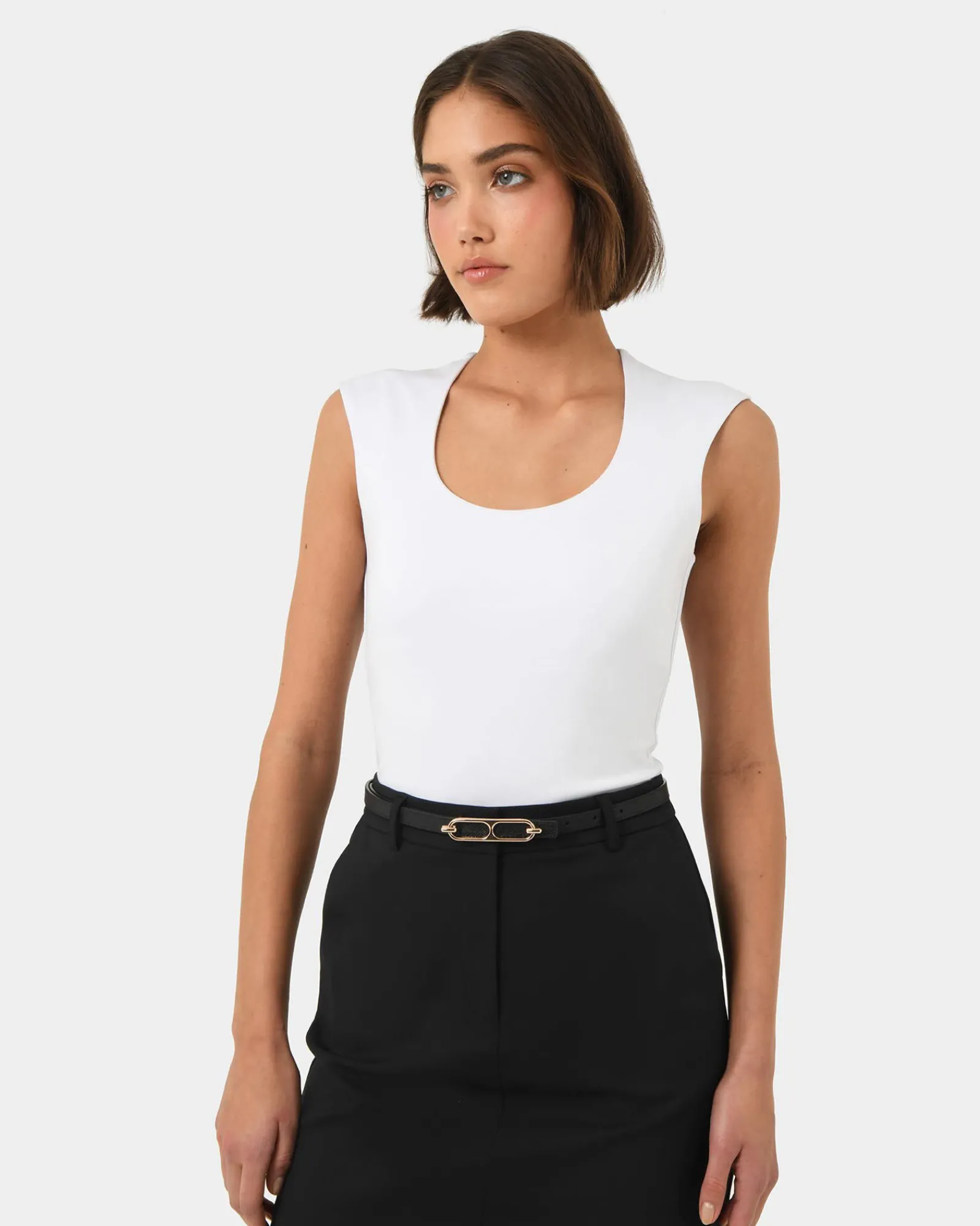 Forcast Bellarose Leather Belt* Belts