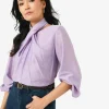 Forcast Bellini Twist Neck Blouse* Long Sleeve Tops|Shirts & Blouses