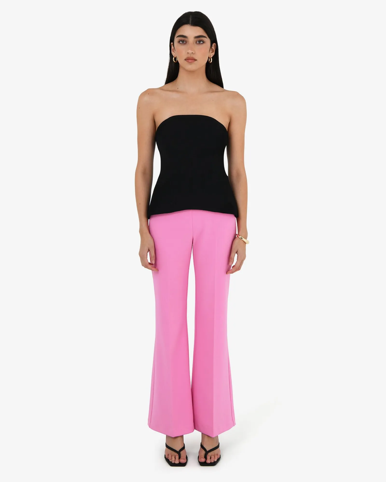 Forcast Belmore Crepe Flared Pants* High-Waisted Pants|Work Pants