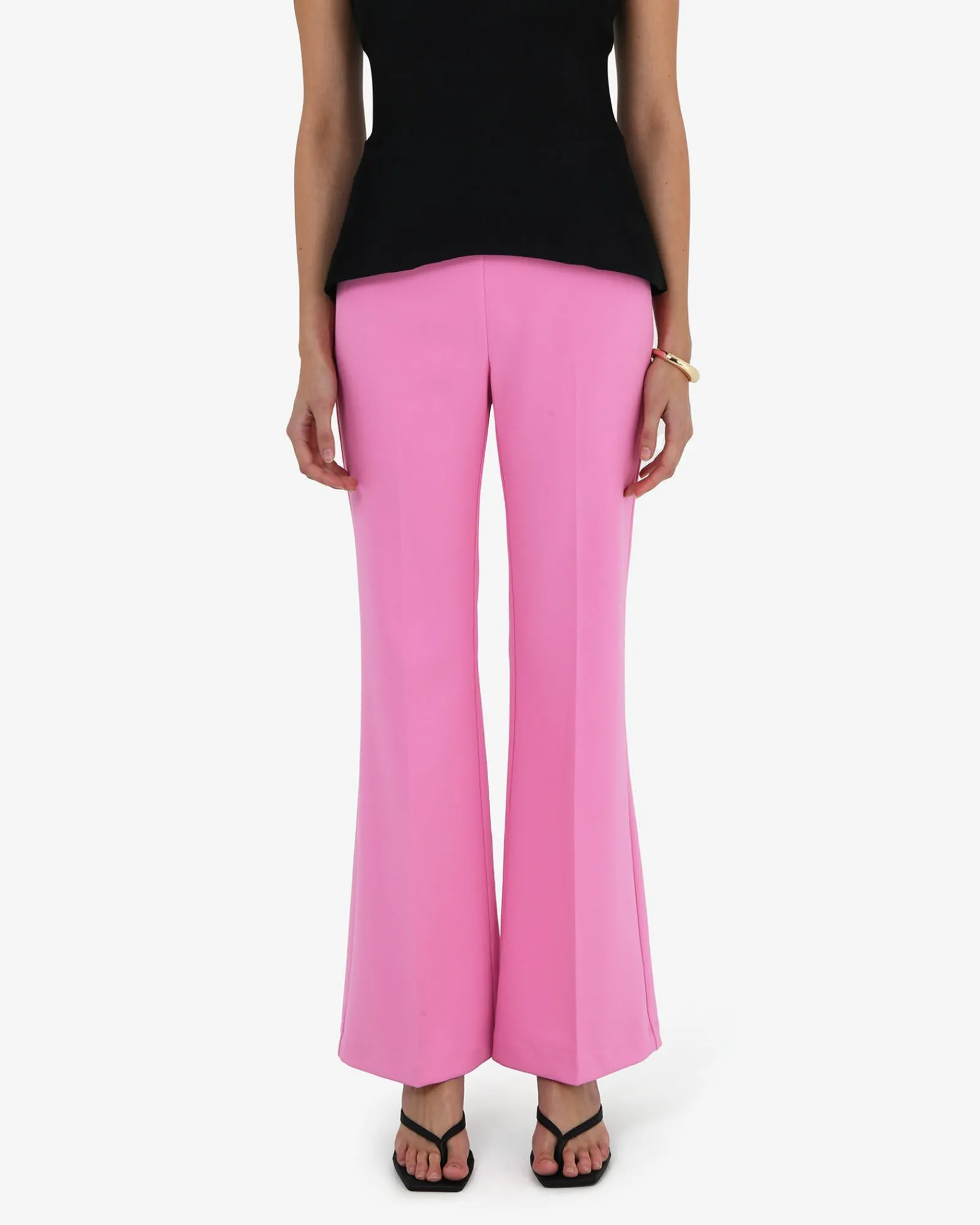 Forcast Belmore Crepe Flared Pants* High-Waisted Pants|Work Pants