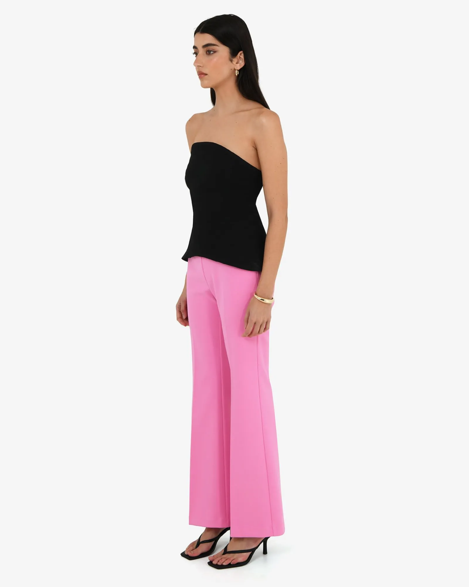 Forcast Belmore Crepe Flared Pants* High-Waisted Pants|Work Pants