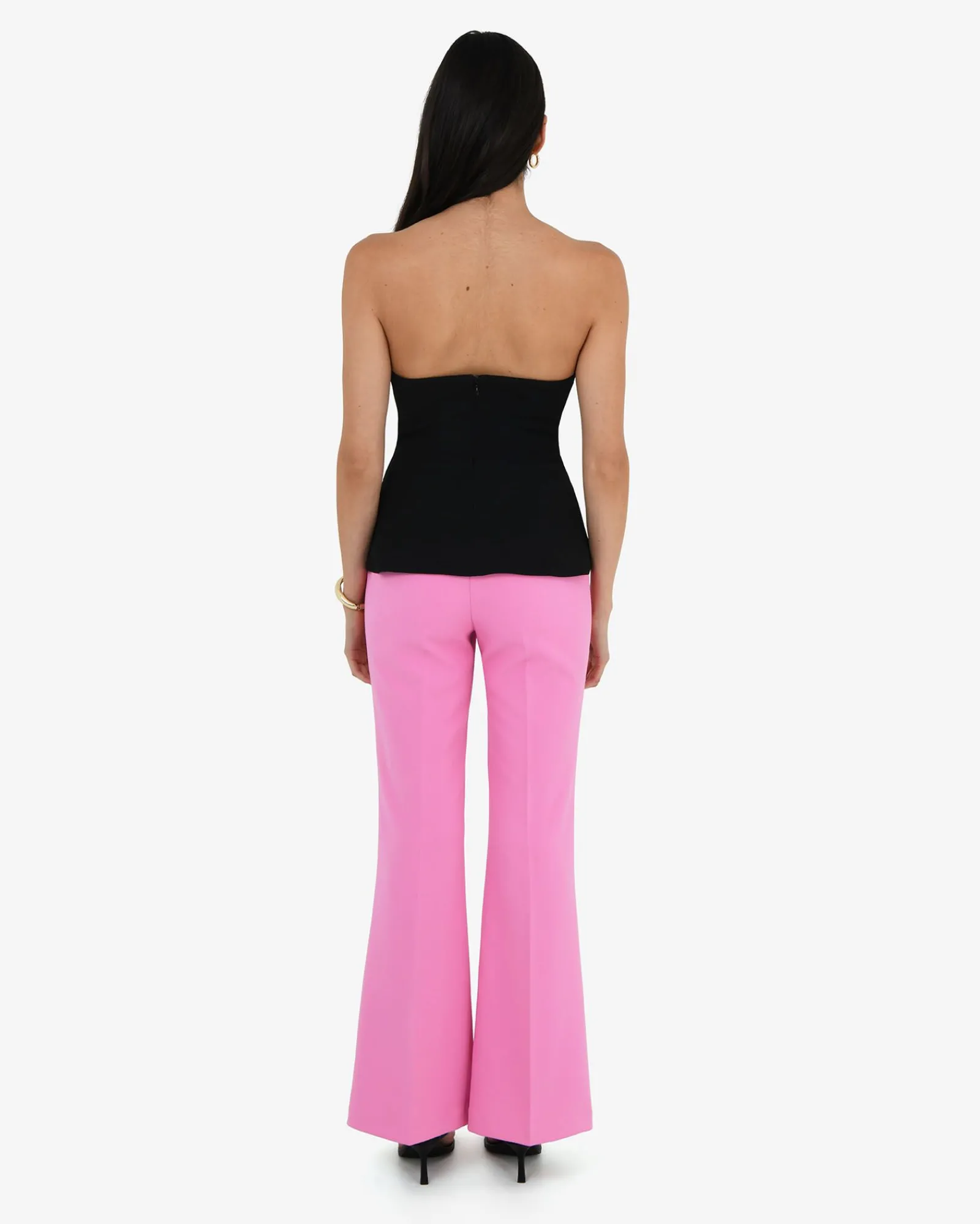 Forcast Belmore Crepe Flared Pants* High-Waisted Pants|Work Pants